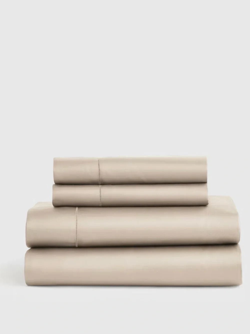 Signature Giza Cotton Sateen Sheet Set in Sand- Full